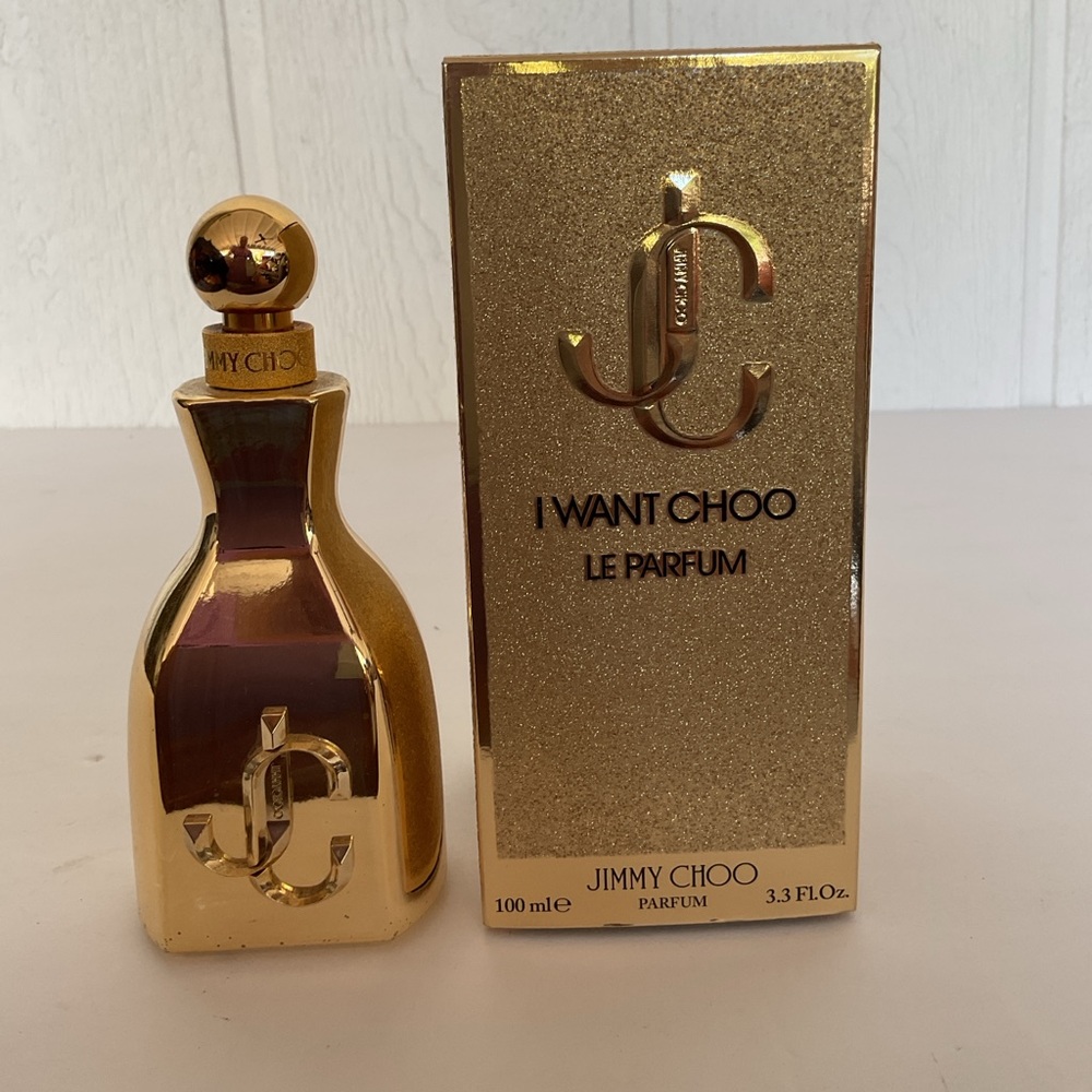EMPTY Jimmy Choo I Want Choo perfume bottle and box 3.3 ounce